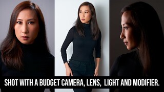 How to Use a BUDGET Camera, Lens, Light and Modifier to Create THREE Beautiful Studio Portraits.