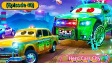 Hero Cars City (Episode 40) The Green Worked Zombies