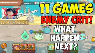 11 GAMES ENEMY CRITICAL AND THIS IS WHAT HAPPENED NEXT (ENTERING ZONED) AXIE INFINITY