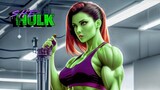 angry blonde she hulk transformation reaction