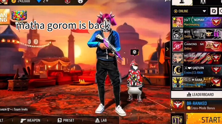 Matha Gorom Is Back | Funny Vedio | Freefire