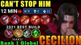 You Can't Stop Him 9 Kills 11 Assist No Death - Top 1 Global Cecilion gameplay by HAKU • MLBB