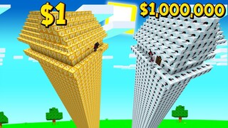 ถ้าเกิด!? บ้านลักกี้บล็อค คนจน $1 เหรียญ VS บ้านลัคกี้บล็อค คนรวย $1,000,000 เหรียญ - Minecraft ไทย