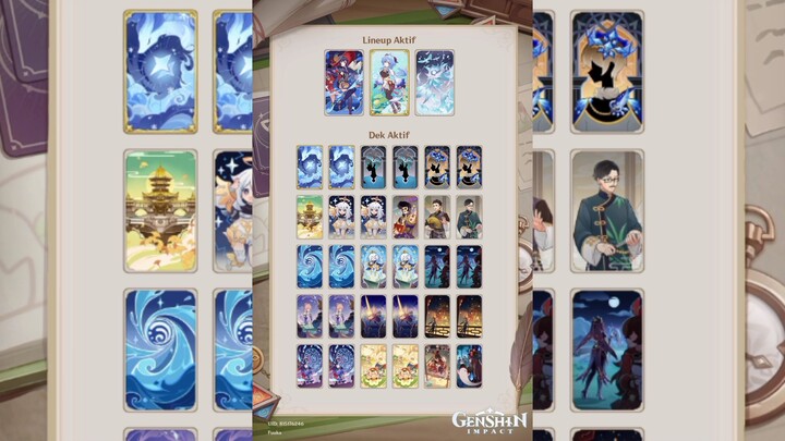 player genshin yg ikut event TCG sini kumpul coba dek Ganyu freeze 🥶