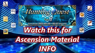 [FGO NA] Hunting Quest 7 Overview - Including Drop Rates | Farming Details Per Day