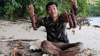 5th day on a deserted island: Catch fish for lunch while diving