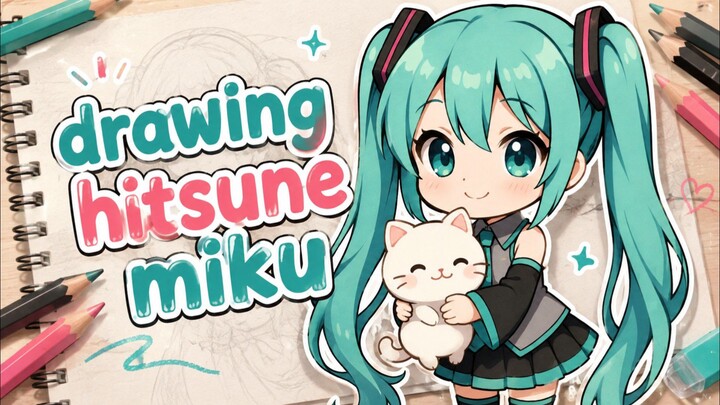 Inking process Hatsune Miku (kawaii na) ^^//!