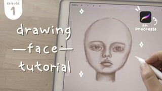 How I Draw Face on IPAD✨ สอนวาดหน้าคน👩🏻 : Art Tutorial ep.1 | mackcha