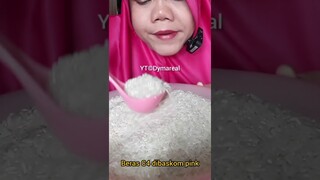 DYMA |ASMR RAW RICE EATING |Makan Beras | asmrrawriceeating| #asmrsounds  #asmr #shorts #mukbang