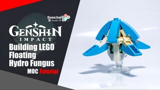 Building LEGO Floating Hydro Fungus MOC From Genshin Impact | Somchai Ud
