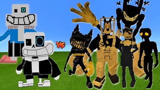 Saness Brothers vs. Bendy And The Ink Machine V3 (All Characters) | Underpants vs BATIM in Minecraft