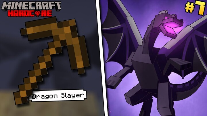 I BEAT Ender Dragon, Using my Wooden Pickaxe in MINECRAFT HARDCORE [#07]... (Tagalog)