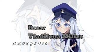 Drawing anime characters Vladilena Milize// ("Eighty-Sixth")//Digitalart [Speedpaint] PART 2