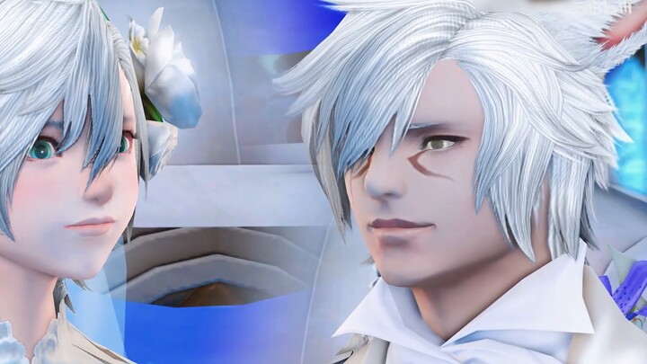 【FF14/Wedding follow-up gmv】Flower❀ White cat and cat couple