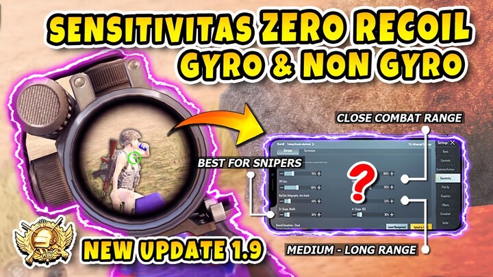 SENSITIVITAS PUBG MOBILE TERBAIK UNTUK PEMULA NO RECOIL AUTO LURUS TERBARU | PUBG MOBILE UPDATE 1.9