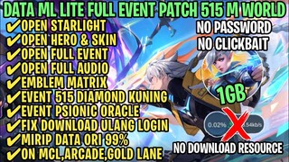Data ML Lite Full Event 1Gb Patch 515 Diamond Kuning | ML Lite | Cara Mengatasi Lag & Patah Patah