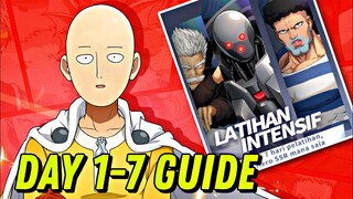 GUIDE LENGKAP DAY 1-7 LATIHAN INTENSIF (SERIOUS TRAINING) - ONE PUNCH MAN WORLD