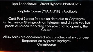 Igor Ledochowski Course Street Hypnosis MasterClass Download