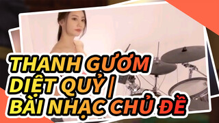 Thanh Gươm Diệt Quỷ | Cô gái người Hàn chơi bài nhạc chủ đề của phim bằng trống