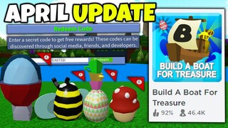 *NEW* APRIL UPDATE FIRST LOOK!! | Build a boat for Treasure ROBLOX