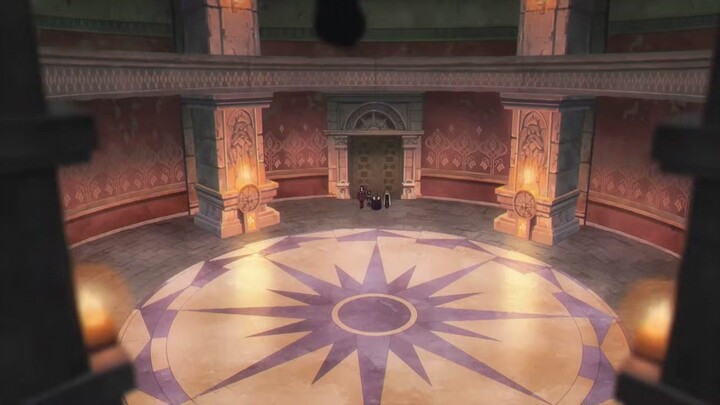 in the center