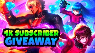 4K Subscriber Mobile Legends Diamond Giveaway! Just in time for KOF MLBB event! MLBB Mobile Legends