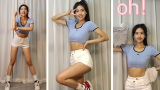 妈睡跳｜超元气小麦肌好身材！看完收获好心情！单马尾cheer leader爱了吗｜少女时代oh｜无美颜无拉腿