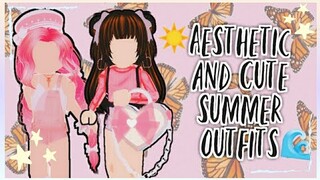 12 Cute and Aesthetic summer outfit ideas/lookbook | Royale high