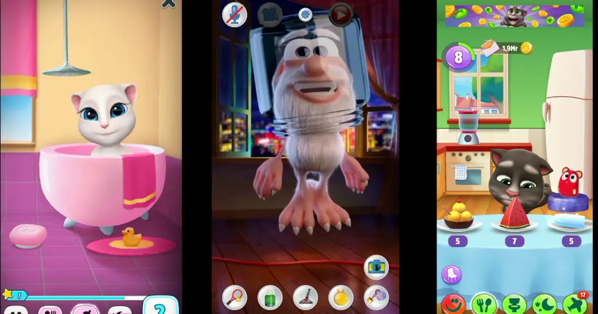 Talking Tom, Angela and Booba Animation Game (Android/İOS) Gameplay -  Bilibili