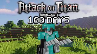 I Played Minecraft Attack On Titan For 100 DAYS… This Is What Happened