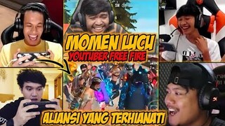 REAKSI LUCU YOUTUBER FREE FIRE DIHIANATI SAAT ALIANSI!! FRONTAL||BUDI01GAMING DKK