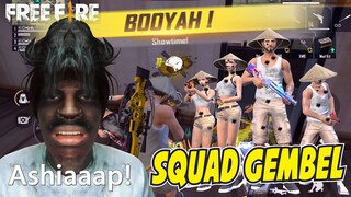 NYAMAR JADI GEMBEL 1 SQUAD LANGSUNG BOOYAH! - GARENA FREE FIRE