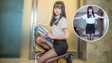 เด็กสาวแผนกต้อนรับเต้นเพลง Shin Takarajima ที่บริษัทถูกเจ้านาย...