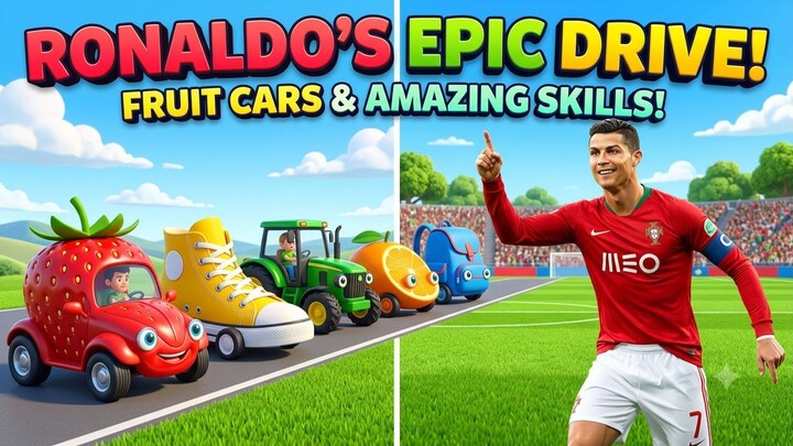 C罗的搞笑车对齐挑战！你能帮他匹配成功吗？🏎️⚽ Ronaldo Car Puzzle Challenge!