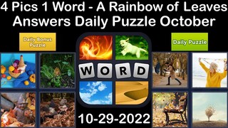 4 Pics 1 Word - A Rainbow of Leaves - 29 October 2022 - Answer Daily Puzzle + Bonus Puzzle