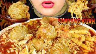 AMBYARRR 😵😵😵|ASMR SAMYANG KUAH&BAKSO URAT MERCON | KERIPIK BASRENG CEMILAN  CIKUKEUN| ASMR INDONESIA