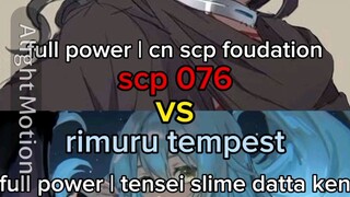 scp 076 vs rimuru bully rimuru