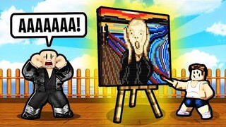 DRAWING THE LEGENDARY SCREAM ART in Roblox Starving Artist