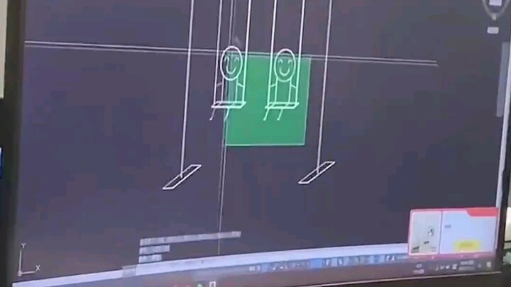 رسمت امرأة أرجوحة باستخدام برنامج CAD أثناء تهربها من العمل!