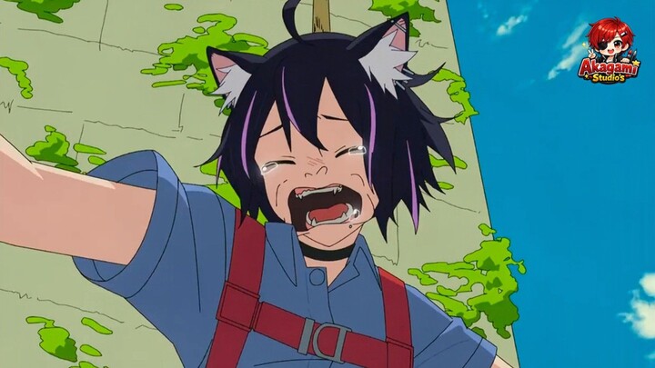 Chainsmoker Cat Episode 5 Subtitle Indonesia - Hame Neko pipis di celana pas terjun dari tebing 😹