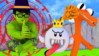 NickHulk and Doll Squid Game Wizard Duel - Scary Teacher 3D Hero Hunting Monster & Rainbow Friends