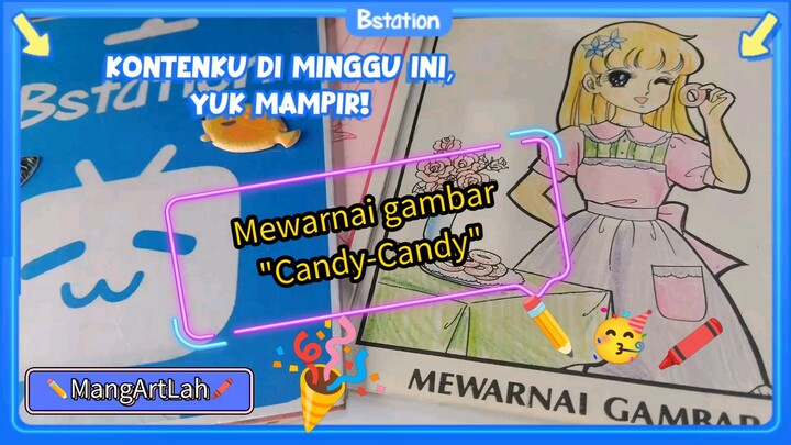 Mewarnai gambar Candy-Candy di lembar mewarnai jadul Part 5