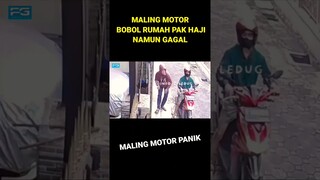 Pagar Pak Haji Dibobol Maling Motor Namun Gagal