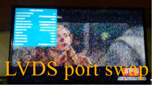Accidentally set LVDS port swap on ACE TV