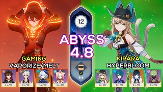 C6 Gaming Vaporize / Melt & C5 Kirara Hyperbloom | Spiral Abyss 4.8 | Genshin Impact