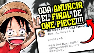 ULTIMA HORA: Eiichiro Oda ANUNCIA el FINAL de ONE PIECE, UN MES SIN MANGA | POSIBLE TIME SKIP?!