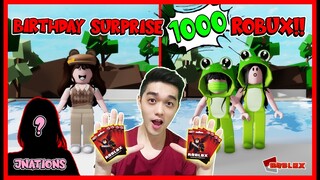 Aku Memberikan 1000 ROBUX ke Jnation ULTAH !! Roblox Indonesia
