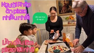 Ba cha con làm bánh pizza/ ẩm thực/món ngon mỗi ngày/Cuộc sống pháp/món ăn ngon