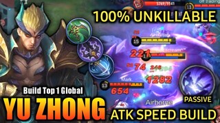 Yu Zhong Passive with Attack Speed Build 100% Unkillable - Build Top 1 Global Yu Zhong ~ MLBB