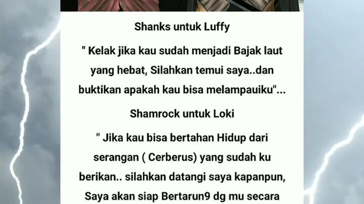shanks untuk luffy,shamrock untuk loki